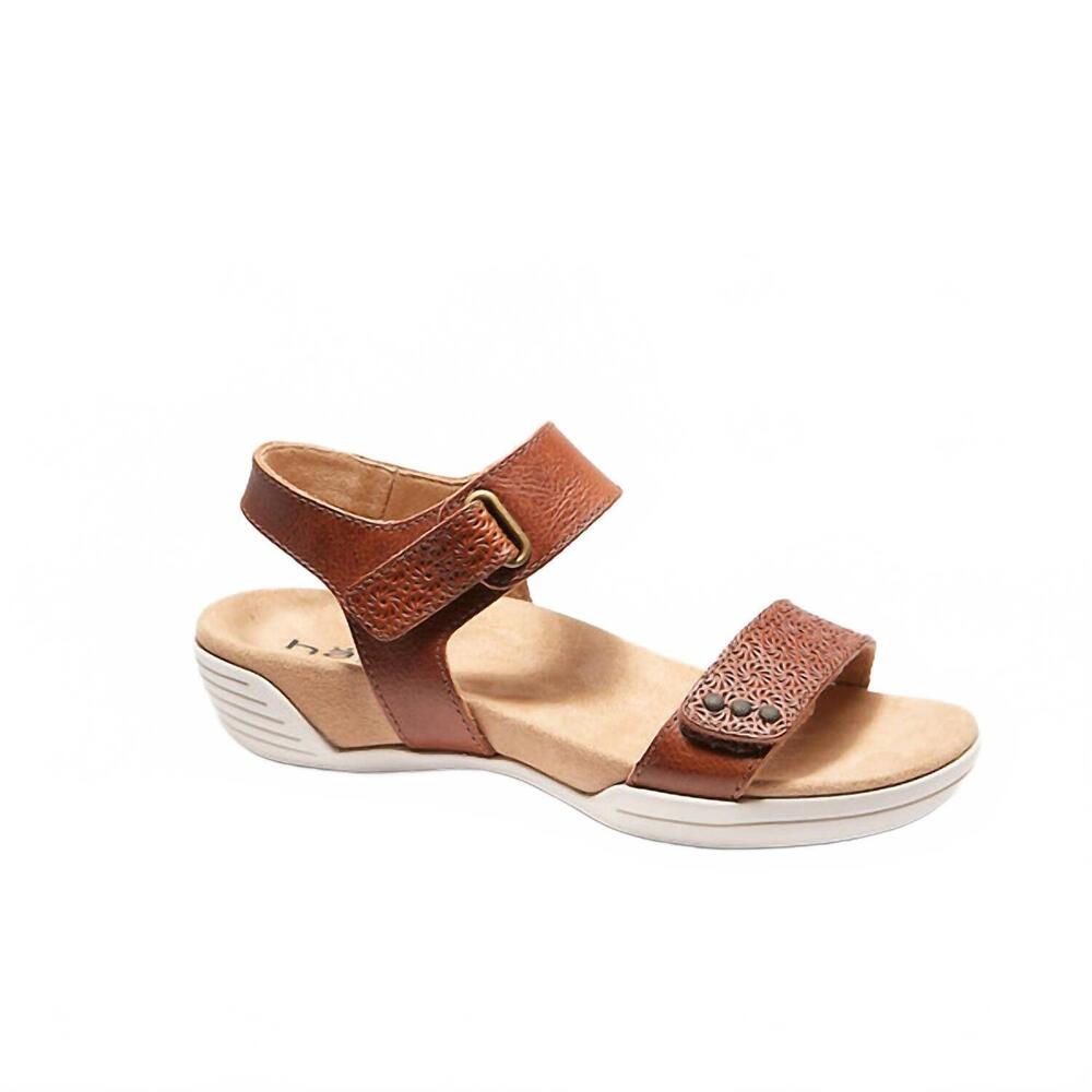 NEW HALSA FOOTWEAR women's dominica sandals in cognac
